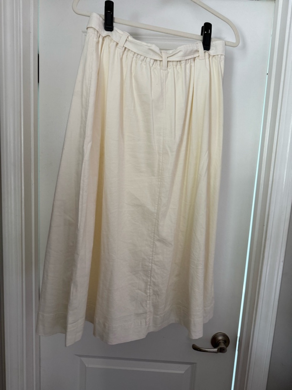 LC Lauren Conrad Cream Tie-Waist Midi Skirt - Picture 4 of 4